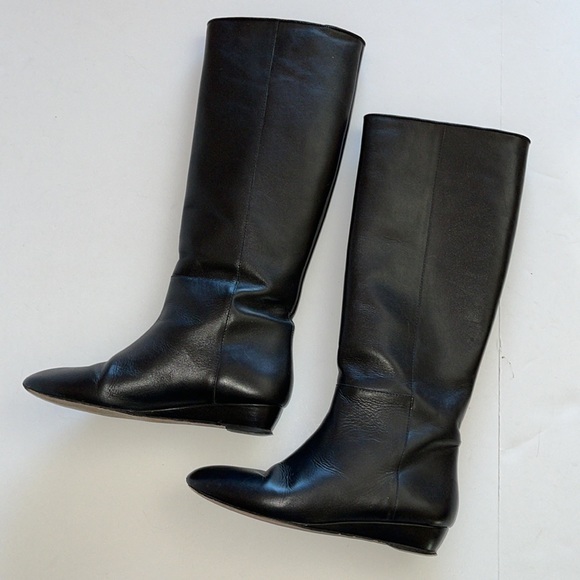 Loeffler Randall Black Matilde Tall Wedge Boots - Picture 4 of 15